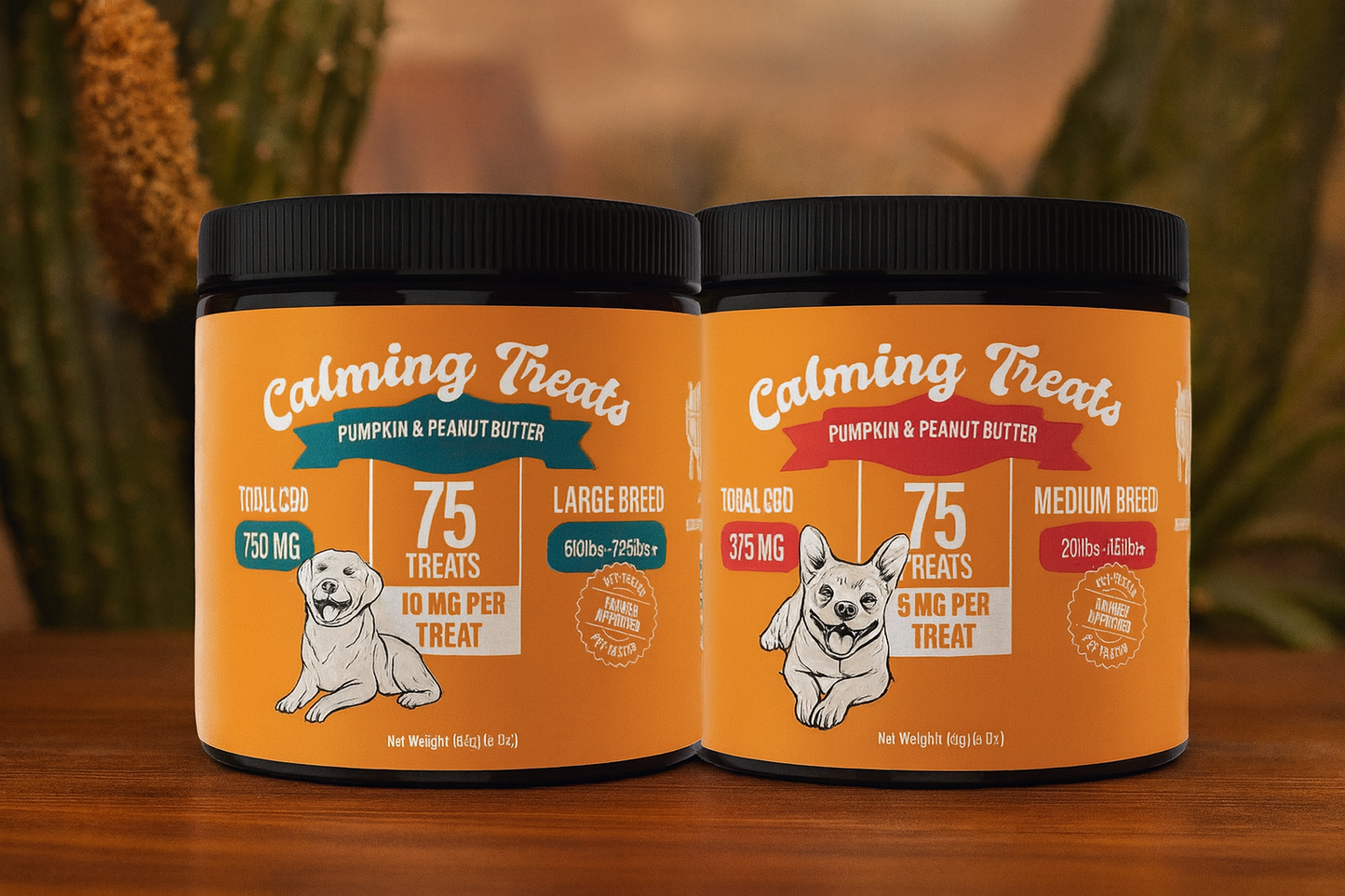 🧡 Professional & Clear
CBD Calming Treats for Dogs – Pumpkin & Peanut Butter – 750mg / 375mg