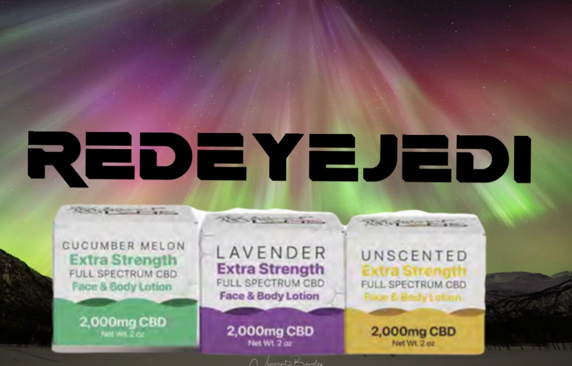 REDEYEJEDI Extra Strength CBD Lotion – 2,000mg Full Spectrum Relief